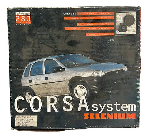 Kit 4 Auto Falante Selenium Coaxial 280watts Corsa Preto
