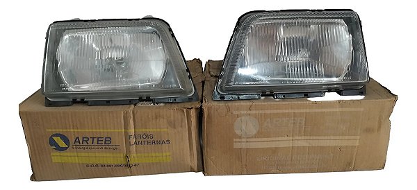 Par Farol Gm Monza 82 / 87 Arteb Assimétrico Original Ambos Lados