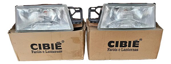 Par Farol Preto Fiat Tempra 1991 À 1995 Original Cibié Ambos Lados