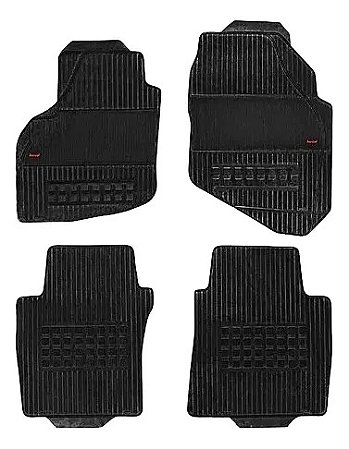 Jogo Tapete Borracha Original Borcol Honda City 2015 / Preto