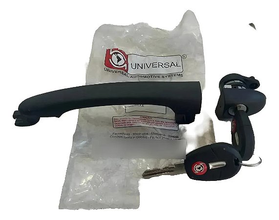 Maçaneta Porta Direira C/chave Fiat Palio Siena 70904 Preto Dianteira