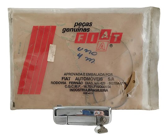 Maçaneta Cromada Completa Com Chave Fiat 147 Branco