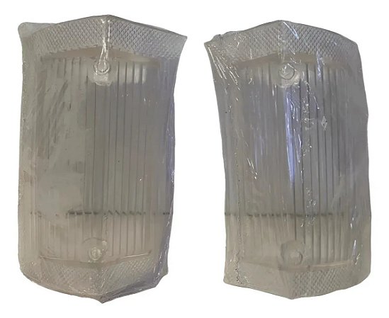 Par Lente Lanterna Seta Pisca Opala 1973 1974 Branca Acrilux Cristal