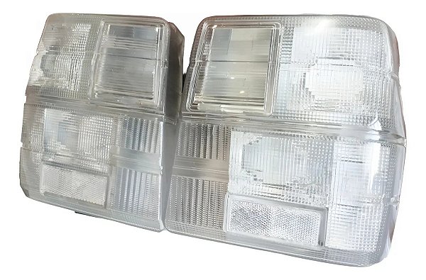 Par Lanternas Traseiras Fiat Uno 85 / 04 Cristal Clear Rara Esquerdo/motorista Cristal Clear