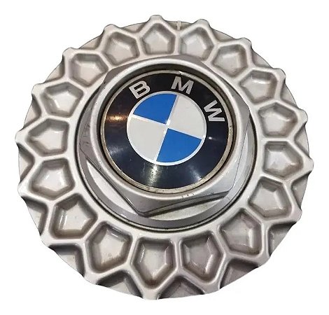 Calota Centro Roda Bmw Original 36131180115 Nova Zero  Prateado