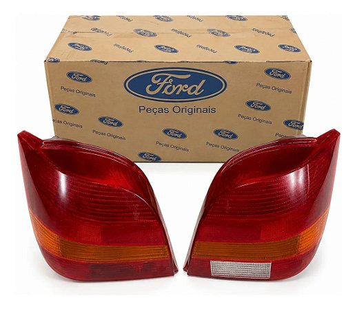 Par Lanternas Traseiras Ford Fiesta Mk3 Europeu Original Ambos Lados Tricolor