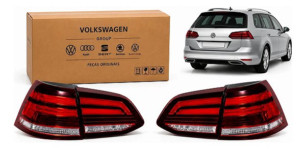 Lanternas Traseiras Golf Variant 18/21 Original Vw Led Ambos Lados Bicolor