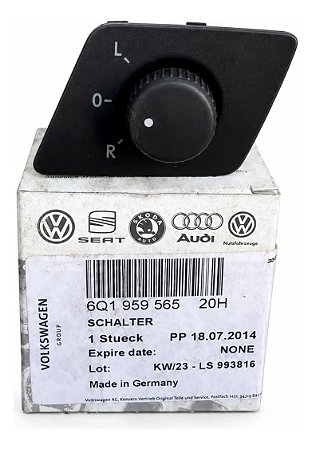 Comando Retrovisor Elétrico Polo 03/06 Original Vw Novo