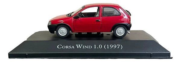 Miniatura Chevrolet Corsa Wind 1.0 1997 Escala 1:43 Vermelho