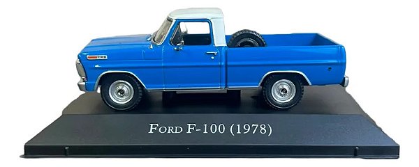 Miniatura Ford F-100 1978 Escala 1:43 Coleção Azul
