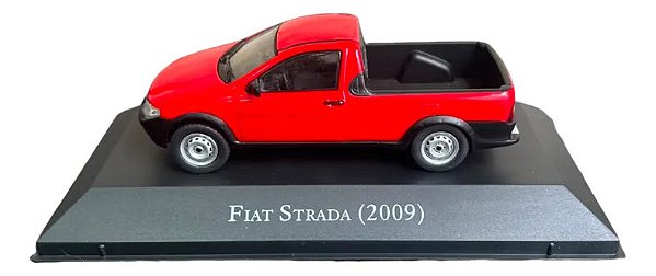 Miniatura Fiat Strada 2009 Escala 1:43 Coleção Vermelho