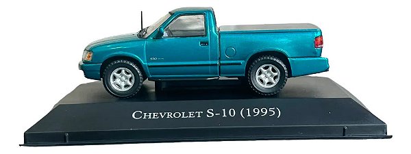 Miniatura Chevrolet S10 1995 Escala 1:43 Colecionável Azul-aço