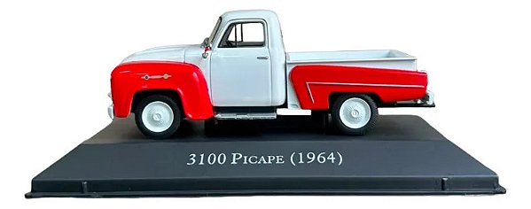 Miniatura Chevrolet 3100 Picape 1964 Escala 1:43 Branco