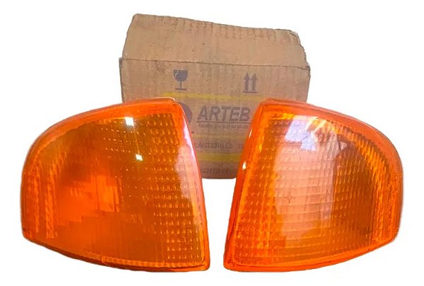 Par Lanterna Pisca Dianteira Vw Gol G2 1995 Âmbar Arteb Âmbar