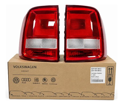 Par Lanterna Traseira Vw Saveiro G7 G8 2017 A 2023 Original Ambos Lados Bicolor