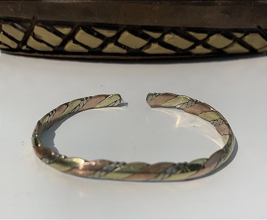 Pulseira Cobre Platina e Bronze