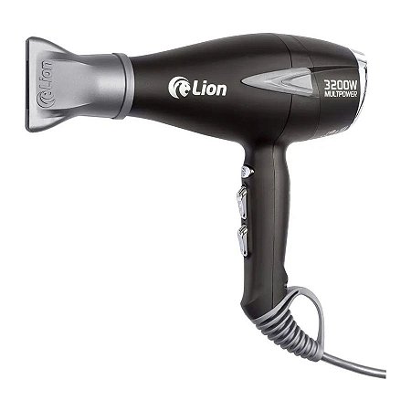SECADOR DE CABELO PROFISSIONAL LION MULTPOWER - 3200W - PRETO