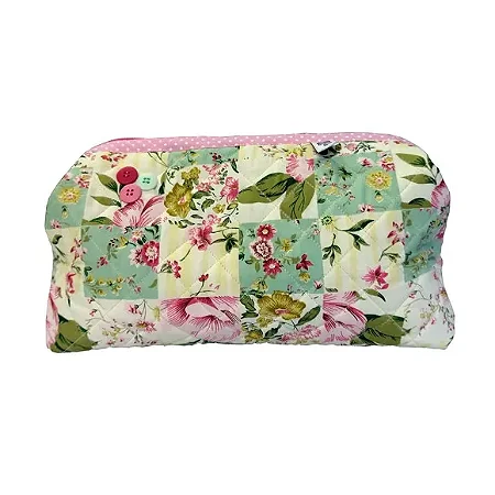 Necessaire Box de Tecido Grande Floral