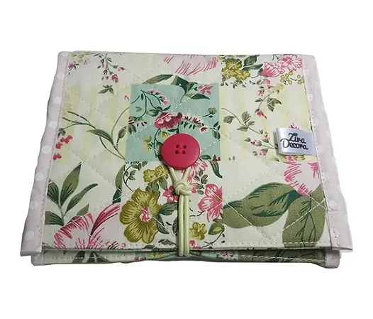 Porta Absorventes de Tecido Floral