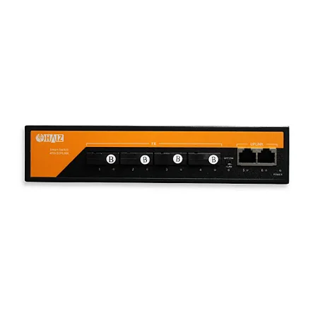 Smart Switch Fibra Ótica HZ04GSC-2RG 4 portas fibra 2 portas RJ45