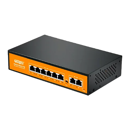 SWITCH HAIZ 6 PORTAS POE + 2 UPLINK HZ-1008GBPOE
