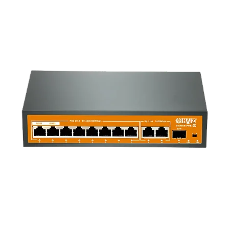 SWITCH HAIZ GIGABIT 8 PORTAS POE + 2 UPLINK + 1 SFP HZ-0821GBPOE-AI