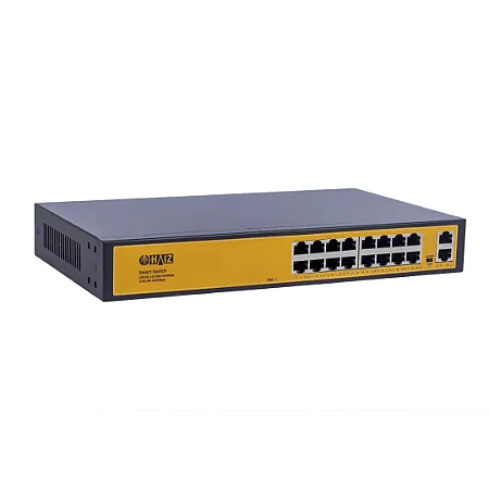 Switch Haiz Poe 16 Portas Gigabit + 02 Portas Uplink Gigabit HZ-1016GBPOE