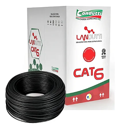 Cabo De Rede Azul Cat6 Hd Landutti Condutti 305m 100% Cobre