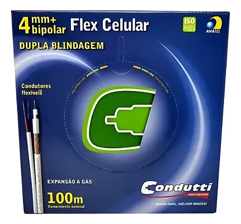 Cabo Coaxial Câmeras Cftv 4mm Dupla Blindagem 100mts