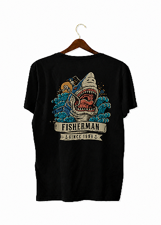 Camiseta Masculina de Algodão com Estampa - Fisherman
