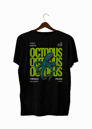 Camiseta Masculina de Algodão com Estampa - Octopus