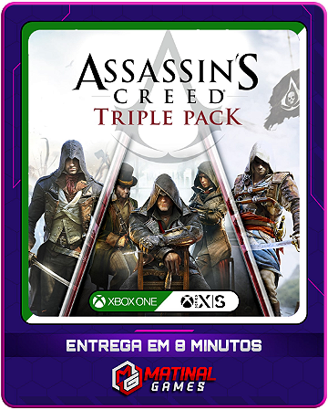 ASSASSINS CREED TRIPLE PACK -- XBOX ONE / SERIES X|S - MÍDIA DIGITAL
