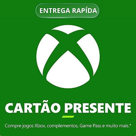 Cartão Presente Pré Pago Xbox Live R$ 25 Reais
