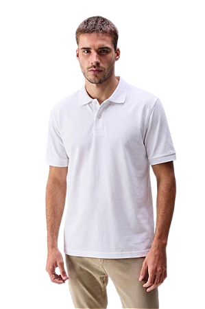Camisa Polo Piquet Malha Premium Branca