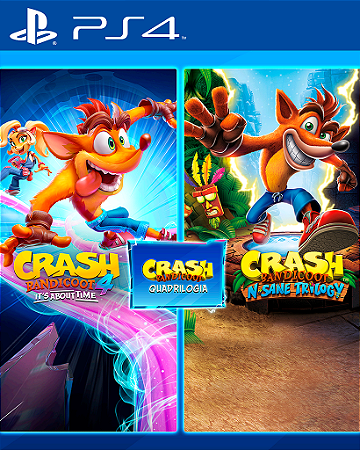 CRASH TRILOGIA + CRASH BANDICOOT 4 PS4 MÍDIA DIGITAL