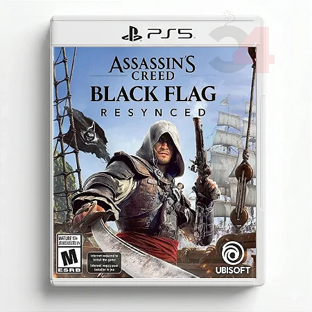 Assassins Creed Black Flag Resynced PS5 Mídia Digital Original