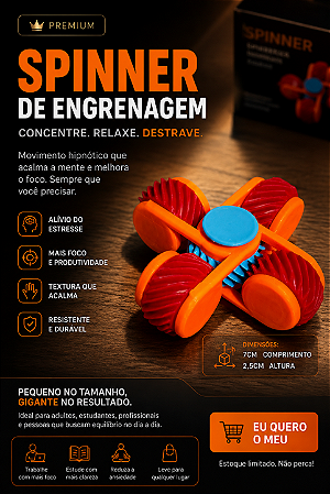⚙️ SPINNER DE ENGRENAGEM 3D