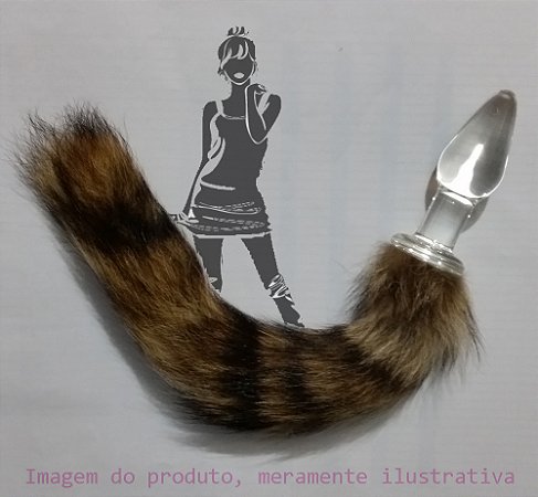 Plug Anal Transparente (Cauda Malhada)