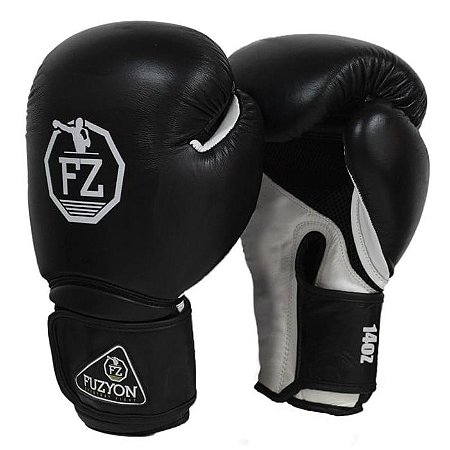 Luva de Boxe Fuzyon Couro Preta