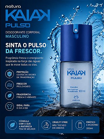 Desodorante Corporal Kaiak Pulso Masculino Natura 100ml