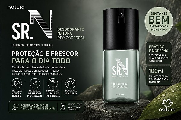 Desodorante Natura Sr N Deo Corporal Masculino 100ml
