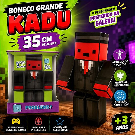 Boneco Grande Kadu 35 cm Articulado com Acessórios - Algazarra Brinquedos