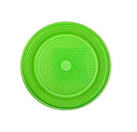 PRATO PLÁSTICO 15CM VERDE 10UN DOCE FESTA