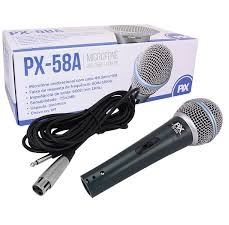 MICROFONE DINAMICO UNIDIRECIONAL COM FIO - PX-58A