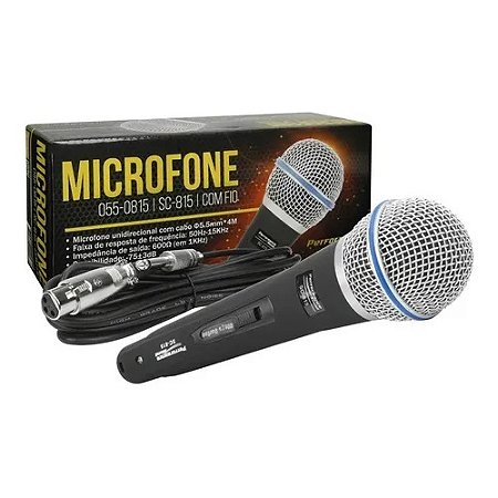 MICROFONE COM FIO ALTA FREQUENCIA SC-815