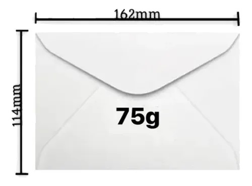 Envelope Branco 114x162 mm Tilibra para Cartas e Convites Unidade