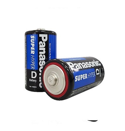 Pilha Comum Tipo D Panasonic – Grande Alta Durabilidade