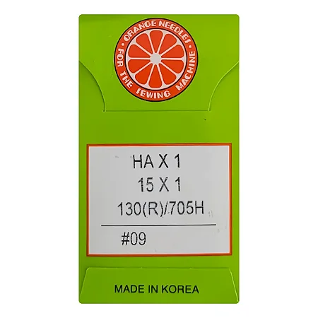 Agulha Bordadeira 1 Cabeça Janome / Brother - HAx1 - Pacote com 10 Agulhas - ORANGE