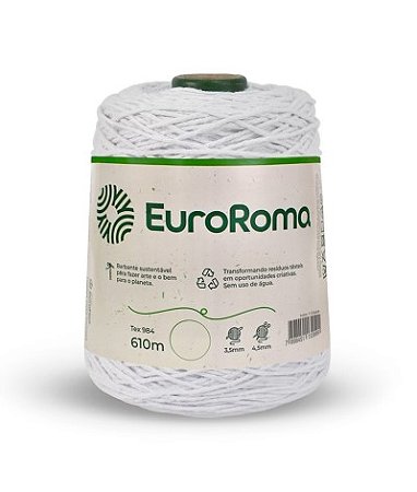 Barbante Euroroma Nº6 Colorido - 600g - Crochê e Tricô - DIVERSAS TONALIDADES