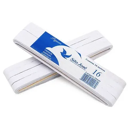 Elástico São José Pigeon Nº16 Branco 10mm - Peça com 10mts